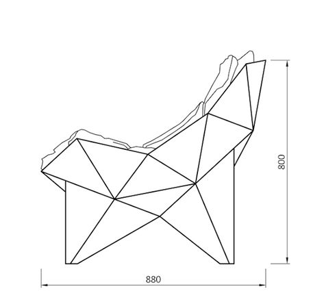 loungechairQ1-13 Futuristic Chair Design, Origami Furniture, Geometric Chair, Geodesic Domes, Buckminster Fuller, Futuristic Furniture, Industrial Design Sketch, Black Chair, Geodesic Dome