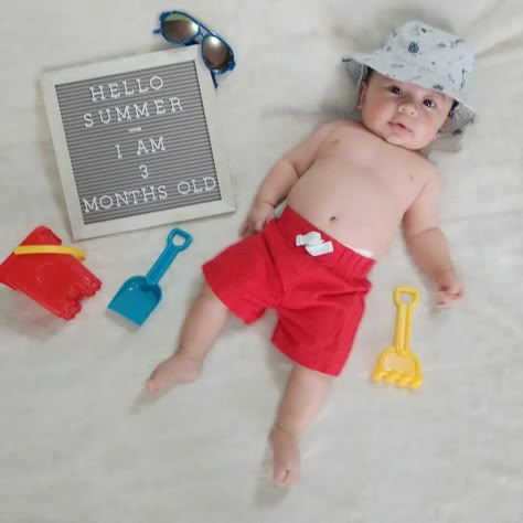 Summer , vacation theme baby months photoshoot 4 Month Baby Photoshoot April, 8 Months Old Photoshoot Ideas, June Baby Photoshoot Ideas, 2 Month Baby Picture Ideas August, Summer 6 Month Photos Boy, Summer Infant Photoshoot, Summer Baby Milestone Picture, June Baby Monthly Picture, 8month Photoshoot Ideas