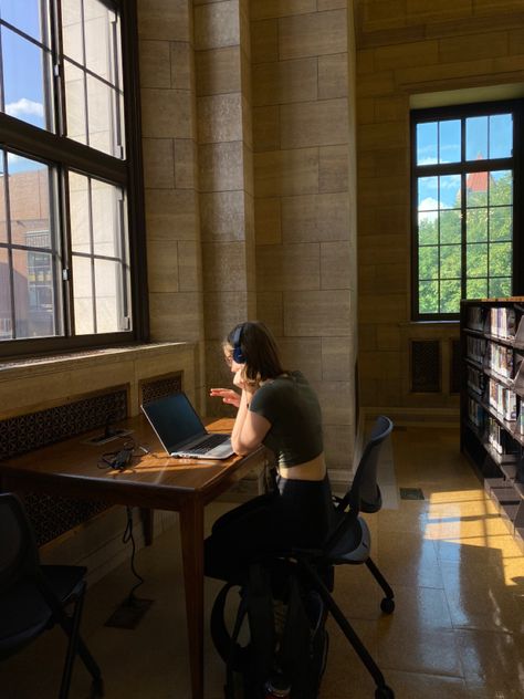 Library aesthetic, studying, warm sunlight, books aesthetic, old architercture library Studying At The Library, Library Studying, Studying Library, Fall Semester, Effective Study Tips, Library Aesthetic, Sense Of Place, Book Writing Tips, Window Wall