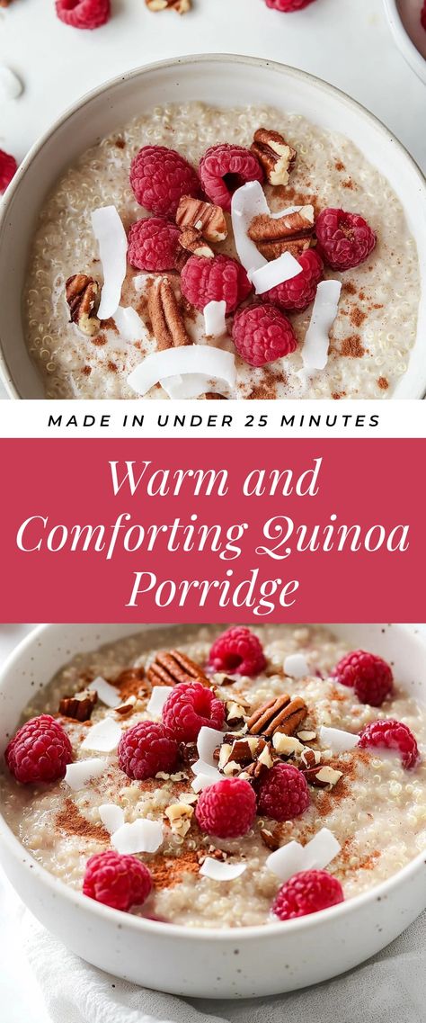 Image for Warm and Comforting Quinoa Porridge Quinoa Porridge Recipe, Breakfast With Quinoa, Quinoa Porridge Breakfast, Overnight Quinoa Breakfast, Quinoa Breakfast Recipes, Savory Porridge, Overnight Quinoa, Quinoa Pudding, Soft Foods Diet