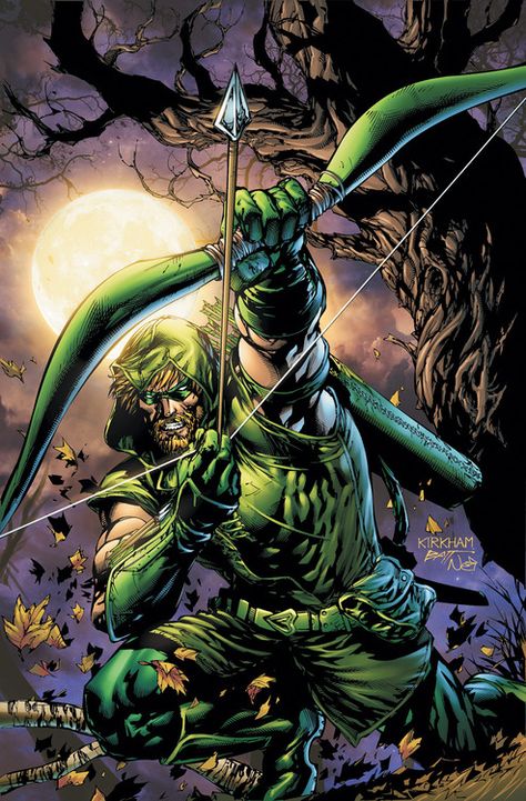 Green Arrow Green Arrow Comics, Tyler Kirkham, Art Dc Comics, The Green Arrow, Arrow Black Canary, Arrow Art, Team Arrow, Univers Dc, Arte Dc Comics