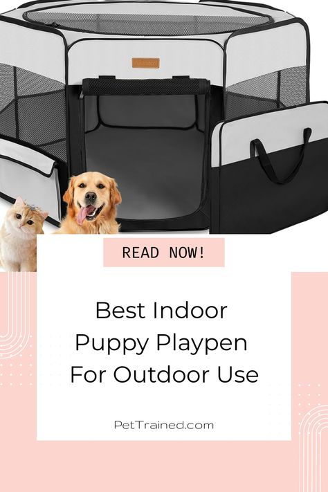 Need a playpen that works both indoors and outdoors? 🐾 Find the best indoor puppy playpens that are versatile enough for outdoor use. 🏠 Keep your puppy safe whether they’re inside or outside. 🐶 Visit our site to find the best playpens for indoor and outdoor use! Pet Playpens, Puppy Playpen, Dog Playpen, Play And Learn, Indoor Pets, Puppy Play, Indoor Play, Best Pens, Dog Care