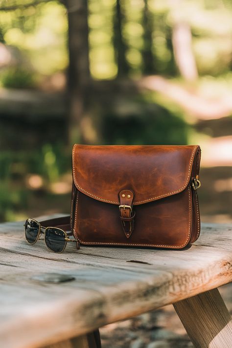 Discover functional leather crossbody bags, perfect for your active lifestyle. Stay stylish and hands-free! #LeatherAccessories #CrossbodyBags Leather Crossbody Bag For Women, Men Messenger Bag, Leather Studio, Leather Briefcase Men, Leather Suspenders, Handmade Leather Bags, Leather Crossbody Bags, Backpack Women, Canvas Bags