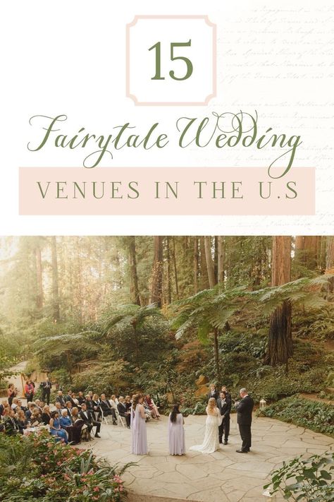 Top Fairytale Wedding Venues in the U.S. - Kristen Booth Photography. Where to have your fairytale wedding in the U.S. enchanting wedding venues in America Chateau Wedding United States, Unique Outdoor Wedding Venues, Enchanted Forest Wedding Venue Fairytale, Mystical Wedding Venues, Top Wedding Venues In The Us, Fairytale Wedding Venue Ideas, Usa Wedding Venues, Castle Wedding Venue United States, Best Wedding Venues In The Us