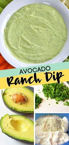 Avocado Ranch Dip Recipe, Avocado Ranch Dip, Avocado Ranch Dressing Recipe, Avocado Stuff, Avocado Dip Recipe, Ranch Dip Recipe, Avocado Ranch Dressing, Avocado Dessert, Delicious Dips Recipes