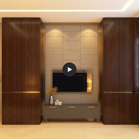 Tv Wall With Wardrobe Design, Cupboard Ideas Bedroom With Tv, Tv Almirah Designs, Cupboard With Tv Unit Living Room, Lcd With Wardrobe, Bedroom Tv With Wardrobe, Tv Unit In Bedroom With Wardrobe, Almirah Design With Tv Unit, Bedroom Cupboard Designs With Tv