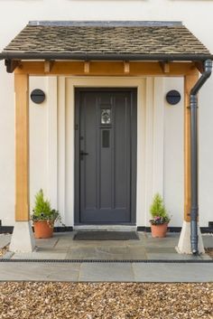 Front Canopy Porch, Entrance Porch Flooring Ideas, Back Door Stoop Ideas, Adding A Front Stoop, Front Door Ideas With Porch, Side Porch Roof Ideas, Small Porch Cover Ideas, Covered Doorway Entrance, Small Porch Overhang