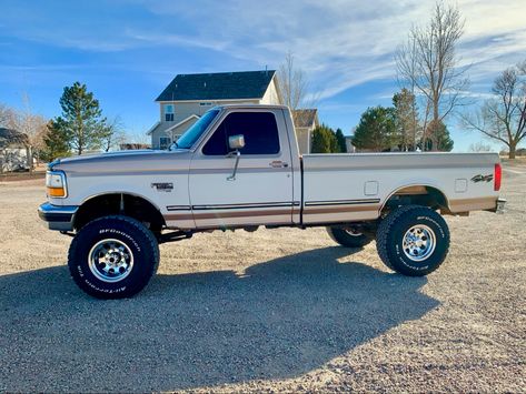 1995 F150 Lifted, Brick Nose Ford, 95 F150, 1995 Ford F150, Ford F150 Custom, Ford Obs, Diesel Pickup Trucks, Old Ford Truck, Obs Ford