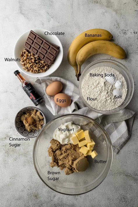 These easy, tasty bakery-style banana walnut chocolate chip muffins come together quickly, making the perfect snack food! Banana Walnut Chocolate Chip Muffins, Banana Walnut Muffins, Walnut Muffins, Banana Walnut, Banana Chocolate Chip Muffins, Banana Chocolate, Banana Chocolate Chip, Chocolate Chip Muffins, Peanut Butter Banana