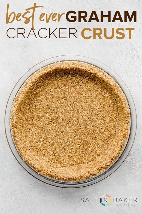 Baked Graham Cracker Crust, Graham Cracker Crust Recipe, Homemade Graham Cracker Crust, French Silk Pie, Biscuits Graham, Homemade Pie Crust Recipe, Graham Cracker Crust Pie, Homemade Graham Crackers, Peach Desserts