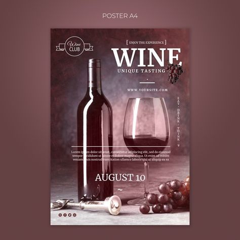 Wine Tasting Poster Design, Wine Tasting Flyer, Wine Tasting Poster, Wine Event Poster, Wine Event Invitation, Wine Poster Design, Wine Flyer, Wine Brochures, Wine App