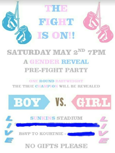 Gender Reveal Wrestling Ideas, Wrestling Gender Reveal, Wwe Gender Reveal Ideas, Mma Themed Gender Reveal, Gender Reveal Boxing Theme, Wrestling Gender Reveal Ideas, Boxing Gender Reveal, Boxing Gender Reveal Ideas, Fun Pregnancy Announcement