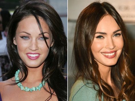 An example of how eyebrow shape and thickness can change how a person looks. #eyebrows #comparison #makeup #brows #eyelashes #mascara #aveda #avedaibw How Eyebrows Change Your Face, Megan Fox Eyebrows, Eyebrows Blonde, Celebrity Eyebrows, Eyebrow Before And After, Skincare Stuff, Bad Eyebrows, Straight Eyebrows, Eyebrow Trends