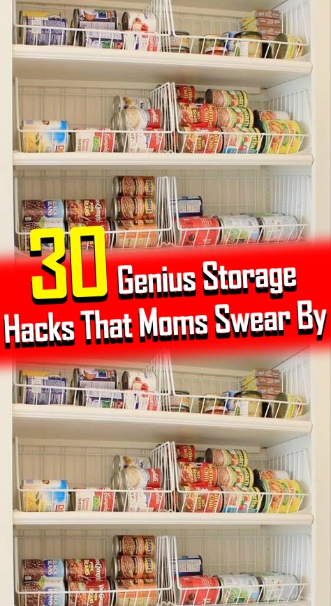 Between work, family, and other responsibilities, it’s easy to let your home become a cluttered mess. If you’re tired of the mess and want to live life clutter-free, then try the simple storage hacks in this slideshow. We think the storage hack for purses is nothing short of brilliant and bet you will, too. Pantry Hacks Organizing Tips, Clutterbug Organizing Styles, Simple Storage Hacks, Best Storage Hacks, Household Storage Caddies, Thrifted Pantry Organization, Home Storage Hacks, Declutter And Organize Quotes, Storage Hacks Diy