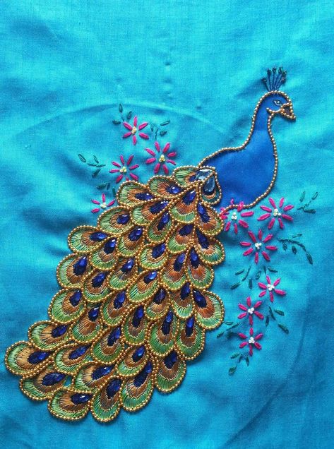 Buttonhole Embroidery Design Motifs, Peacock Embroidery Designs Pattern, Peacock Hand Embroidery Designs, Peacock Embroidery Designs Blouse, Buttonhole Stitch Embroidery, Buttonhole Stitch, Peacock Embroidery Designs, Peacock Embroidery, Hand Embroidery Dress