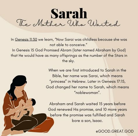 Sarah In The Bible, Mothers Of The Bible, Sarah Bible, Mothers In The Bible, Ruth Bible, Bible Character Study, Women Of The Bible, Learn The Bible, Bible Study Topics