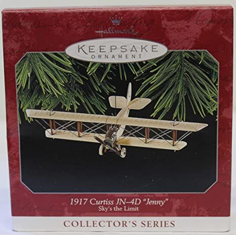 QX6286 Skys the Limit #2 1917 Curtiss JN-4D Jenny 1998 Hallmark Keepsake Ornament Snowman Games, Skys The Limit, Tree Dazzler, Beard Ornaments, Snow Theme, Icicle Ornaments, Crystal Snowflakes, Charlie Brown Christmas, Hallmark Keepsake Ornaments