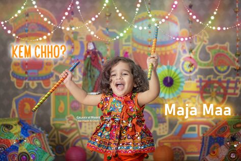 Kids Photoshoot Ideas, Photoshoot Setup, Babies Photoshoot, Navratri Photo, Dandiya Night, Kids Photographer, Garba Night, Baby Photoshoot Ideas, Navratri Garba