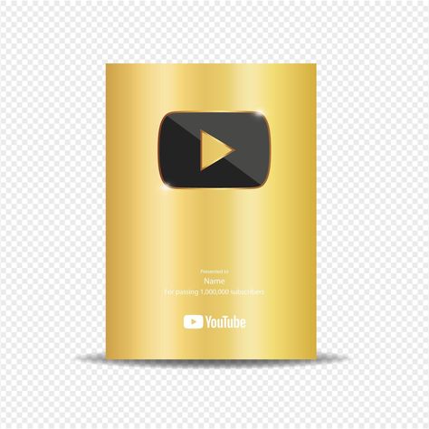 Earn a Gold Play Button Award for your YouTube channel by reaching 1 million subscribers! #youtube #youtuber . #Youtube_Gold_Button #Youtube_Gold_Play_Button #Silver_Play_Button #Youtube_Button Youtube Gold Button, Youtube Button, Youtube Play Button, Gold Play Button, Button Template, Facebook And Instagram Logo, Holi Photo, Award Template, Apps For Teens