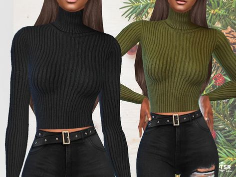 Sims 4 Turtleneck, Mod For Sims 4, Vampire Dress, Designer Summer Dresses, Sims 4 Expansions, Turtleneck T Shirt, Sims 4 Cc Packs, Sims 4 Clothing, Swimsuits High Waisted