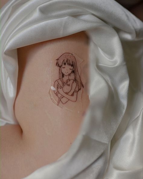 Kyo Sohma Tattoo Ideas, Kyo Tattoo Fruits Basket, Kyo And Tohru Tattoo, Girly Anime Tattoo Ideas, Fruits Basket Tattoo Anime, Fruits Basket Anime Tattoo Ideas, Fruit Basket Tattoo Anime, Kyo Sohma Tattoo, Fruits Basket Nails