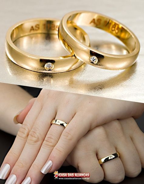 Rings Engagement Couple, Couple Rings Design, Couple Rings Wedding Gold, Simple Couple Rings, Couple Rings Simple, Engagement Couple Rings, Couple Rings Engagement, Simple Gold Wedding Rings, Engagement Indian