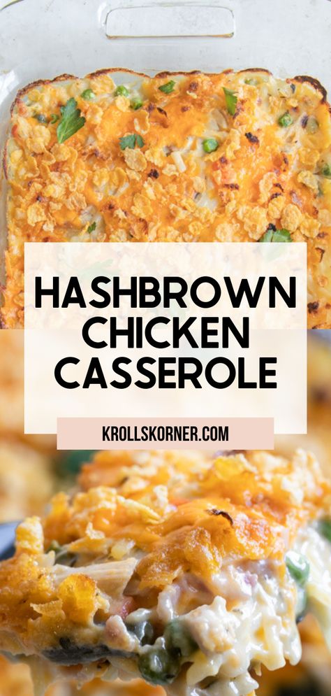 Chicken And Frozen Potato Casserole, Frozen Hashbrowns Recipe, Chicken Casserole Recipes With Hashbrowns, Chicken Casserole Corn Flakes, Dinner Hashbrown Casserole, Quick And Easy Dinner Recipes With Hashbrowns, Hashbrown Meals Dinners, Shredded Chicken Hashbrown Casserole, Chicken Shredded Potato Casserole