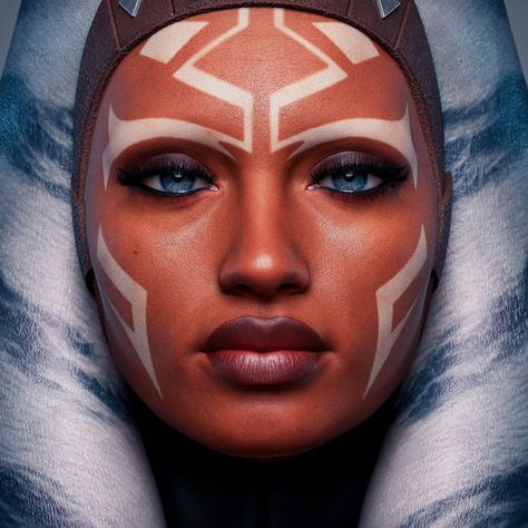 Ashoka Makeup Ideas, Ahsoka Art, Ahsoka Cosplay, Ashoka Star Wars, Disfraz Star Wars, Grey Jedi, Clone Wars Art, Ashoka Tano, Fantasy Universe