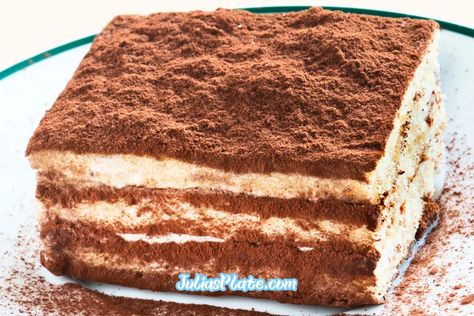 Almond Tiramisu Caramel Cream Cake, Almond Tiramisu, List Of Desserts, Almond Desserts, Creative Diary, Baked Caramel, Potluck Ideas, Almond Chocolate, Caramel Cream