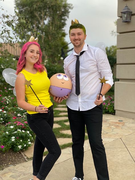 Wanda And Cosmo Costume Couple, Cosmo Y Wanda Disfraz, Cosmo And Wanda Costume Couple, Cartoon Couples Costumes, Wanda Halloween Costume, Ocean Costume, Cosmo And Wanda Costume, Halloween Parejas, Cosmo And Wanda