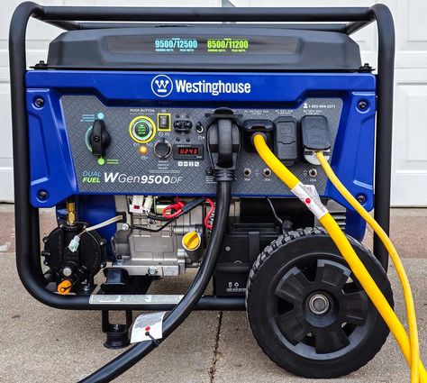 Dual-Fuel Dynamo: A Westinghouse WGen9500DF Generator Review Dual Fuel Generator, Transfer Switch, Portable Generator, Power Outage, Propane Tank, Power Outlet, Gas Tanks, Off Grid, Off The Grid