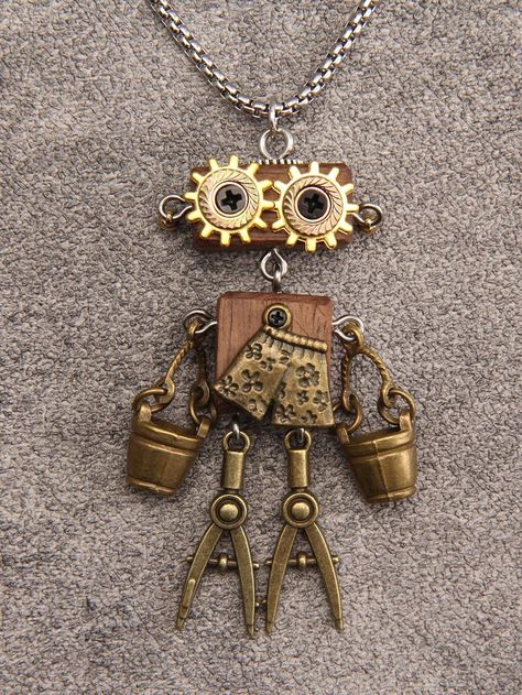 Punk,Vintage Collar  Zinc Alloy   Embellished   Men Fashion Jewelry Washer Jewelry, Vintage Steampunk, Steampunk Gears, Punk Vintage, Steampunk Jewelry, Gothic Style, Long Chain, Gothic Fashion, Chains Jewelry