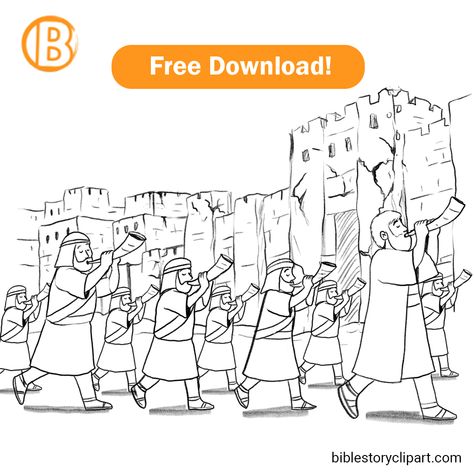 Battle of Jericho Coloring Page Walls Of Jericho Coloring Page, Joshua And Jericho Activities, Battle Of Jericho Coloring Page, Walls Of Jericho Activity, Joshua And The Battle Of Jericho, Walls Of Jericho Craft, Wall Of Jericho, The Walls Of Jericho, Battle Of Jericho