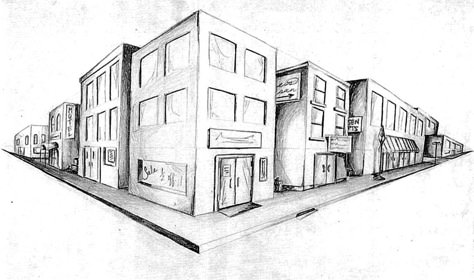 Perspective: used in art on a two dimensional surface to give the impression or illusion of three dimensions. It makes the image seem like it is being seen in the real world as opposed to on a canvas or on paper. Alberti's Window was used as a concept for artists to make their work appear three dimentional and have depth. 2 Point Perspective Drawing, 3 Point Perspective, Perspective Drawing Architecture, Perspective Drawing Lessons, Forced Perspective, One Point Perspective, Drawing Examples, Point Perspective, Vanishing Point