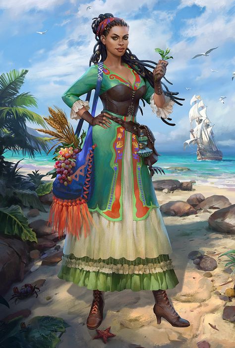 Druid D&D Character Dump - Imgur Pirate Art, Pirate Adventure, Afro Art, Fantasy Rpg, Fantasy Inspiration, Medieval Fantasy, Dnd Characters, Character Portraits, Animated Characters