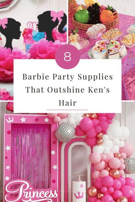 Step aside, Ken! Here's our fabulous list of 8 Barbie birthday party supplies so glitzy, so glam, they make Ken's luscious locks look downright drab. Outshine and out-party with Barbie! Barbie Birthday Party, Barbie Birthday, Birthday Party Supplies, Birthday Party, Party Supplies, Birthday, Hair