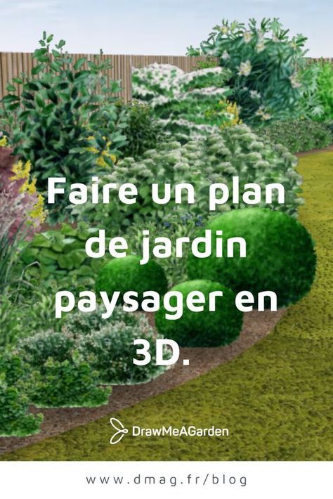 Faire un plan de jardin paysager en 3D permet de bien concevoir votre jardin. Découvrons aujourd’hui le plan de jardin paysager en 3D de Draw Me A Garden, un plan adapté à vos envies et à vos besoins. blog - article - plan de jardin paysager en 3D - 3D - aménagement de jardin - paysagisme Backyard Landscape Design, Front Garden Landscape, Planting Plan, Landscape Plan, French Garden, Garden Edging, Apartment Garden, Decoration Idea, Blog Article