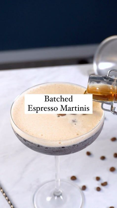 Sam Pence | Bartender & Mixologist | ESPRESSO MARTINIS by the bottle!☕️ 👇Share with a friend who loves espresso!�👇 ☕️2.5 Cups Vodka ☕️1 Cup Espresso ☕️1/2 Cup Coffee… | Instagram Espresso Martini Shots Wedding, Bulk Espresso Martini, Espresso Martini Ice Luge, Batch Espresso Martinis, Espresso Martini Pitcher Recipe, Espresso Martini Recipe Big Batch, Batched Espresso Martini, Big Batch Espresso Martini Recipe, Espresso Martini Large Batch