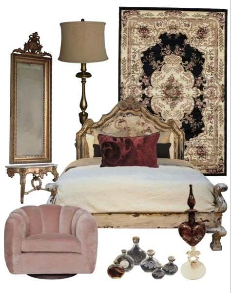 Glamour Aesthetic Bedroom, Vintage Glamour Bedroom, Vintage Glamour Aesthetic, Glamour Bedroom, Glamour Room, Glamour Aesthetic, Dream Room Inspiration, Dream Apartment, Room Makeover Inspiration