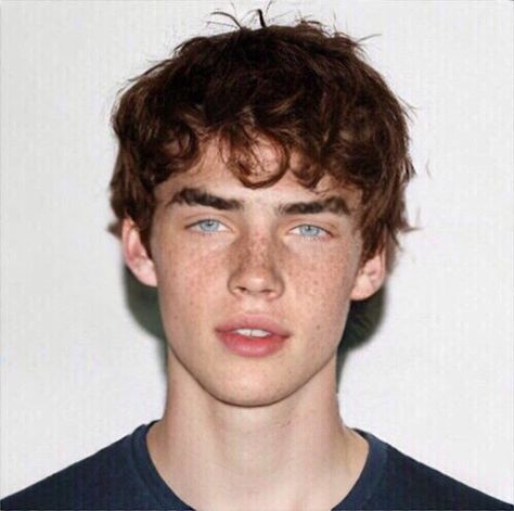 Man With Strong Jawline, Blue Hair Guys, Men Freckles, Men With Freckles, Freckles Boy, Boy With Freckles, Aesthetic Faces, Neil Josten, Ginger Men