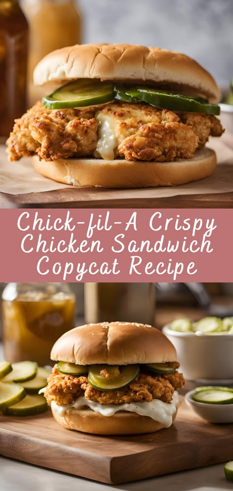 Low Carb Chicken Club Sandwich, Copycat Chick Fil A Chicken Sandwich, Chick-fil-a Chicken, Chick Fila Copycat Recipe, Grilled Chicken Club Sandwich Recipes, Dinner Recipes Chicken Sandwich, Boneless Chicken Thigh Sandwiches, Chicken Sandwich Ideas Healthy, Kfc Chicken Sandwich Recipe