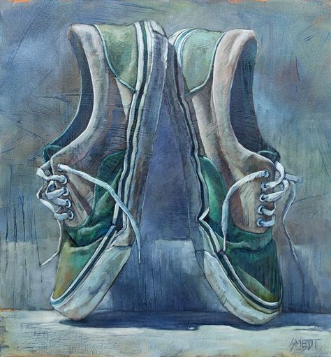 Gordon Smedt, Shoes Watercolor, Art Topics, High School Art Projects, Ap Studio Art, School Painting, Shoes Drawing, Easy Canvas Painting, Commercial Art