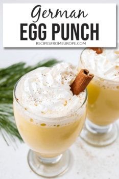 Eierpunsch (German Egg Punch) - Recipes From Europe German Christmas Market Food, Swiss Christmas, European Desserts, Creamy Eggs, Mixed Drinks Alcohol, Holiday Drink, European Recipes, Eggnog Recipe, Christmas Entertaining