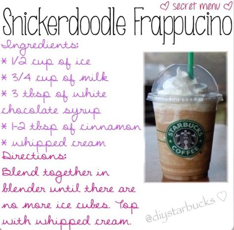 Homemade Strawberry Frappuccino Recipe, Snickerdoodle Frappuccino Starbucks, Starbucks Recipes At Home No Coffee, Copycat Starbucks Recipes Frappuccino, Frappuccino Recipe With Coffee, Diy Frappucino, Starbucks Drinks Recipes Diy Homemade, Snickerdoodle Coffee Recipe, Homemade Frappuccino Recipe