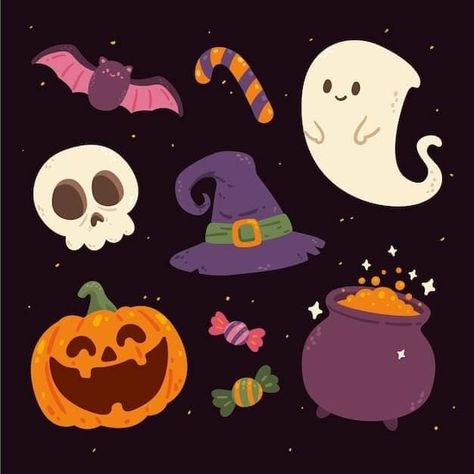 Helloween Wallpaper, Halloween Borders, Halloween Party Flyer, Halloween Social, Halloween Frames, Halloween Labels, Instagram Banner, Elements Illustration, Cricut Halloween