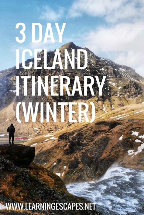 A detailed itinerary to make the most of 3 days in Iceland in winter. Where to stay in Reykjavik, best tours and Iceland must see sites for the first time visitor. This Iceland itinerary includes Reykjavik, the Blue Lagoon, the Golden Circle and the famous Black Sand beach. #iceland #icelandtravel #itinerary #visiticeland Iceland In Winter, Travel Iceland, Travelling Europe, Iceland Trip, The Golden Circle, Iceland Travel Tips, Balkans Travel, Iceland Itinerary, Adventure Ideas