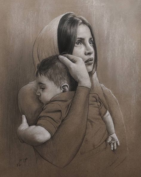 Mother's Pic, Mom Dad Tattoo Designs, Romantic Couple Poses, Children Sketch, Charcoal Sketch, Charcoal Art, Art Pricing, Color Pencil Art, Art Drawings For Kids