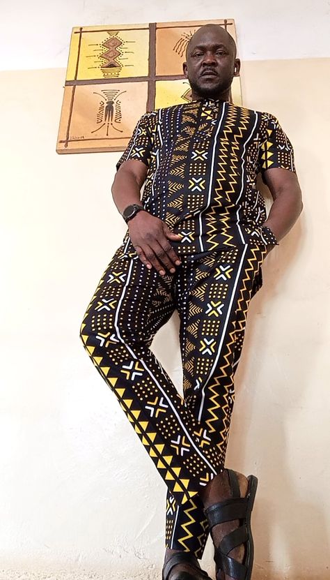 House of Bobi Fashion Enterprise Bespoke tailoring Ankara Top For Men, Men Ankara Styles Shirts, Ankara Tshirt Designs For Men, Ankara Long Sleeve Shirt For Men, Men’s Ankara Shirts, Bespoke Tailoring, African Prints, Short Sleeve Top, Style House