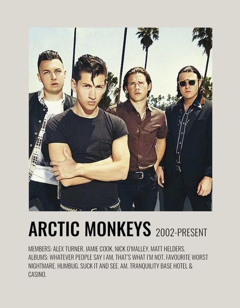 Arctic Monkeys Band, Arctic Monkeys Poster, Arctic Monkey, Minimalist Music, Music Poster Ideas, Vintage Music Posters, Film Posters Minimalist, The Last Shadow Puppets, Music Poster Design