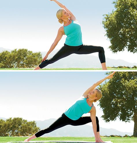 7 Yoga Poses That Shed Pounds  http://www.bicycling.com/training/weight-loss/7-yoga-poses-that-shed-pounds?cid=soc_Runner's%2520World%2520-%2520RunnersWorld_FBPAGE_Runner%25E2%2580%2599s%2520World_Internalonly:BI_ Yoga Plan, Side Angle, Yoga Breathing, Yoga Help, Types Of Yoga, Power Yoga, Yoga Stretches, Yoga Sequences, Do Exercise